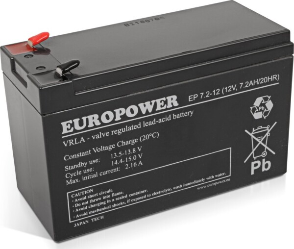 Europower Akumulator 12V 7.2Ah AGM EP7.2-12