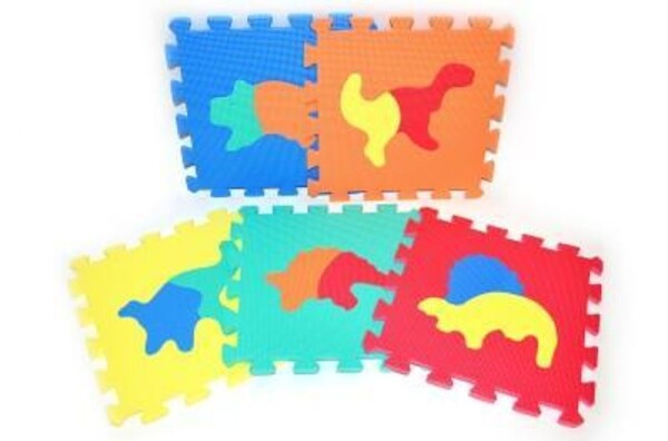 Mäkké puzzle bloky DINO 30 cm, WIKY, 118641