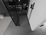 MEXEN/S - Kioto Sprchová zástena WALK-IN 120 x 110 x 40, čierny vzor, čierna 800-120-110-221-70-70-040