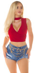 Sexy KouCla-Crop Top with WOW decollete Einheitsgroesse