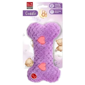 DOG FANTASY Hračka Cuddle Kosť nahrievacia fialová / Plyšová hračka pre psov / 23 cm / levanduľa (454-860699)