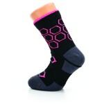 Little Shoes Ponožky šport hexagon kids bf black pink, 2 páry Veľkosť ponožiek: 20-24 EU EUR