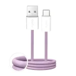 Puro Fabrik 2.0 ružová / Dátový kábel USB-A - USB-C / opletený / 10 W / 1,5 m