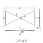 CERANO - Sprchová vanička obdélníková FlexiCut - SMC/minerální kompozit - upravitelná - bílá matná - 160x100x3 CER-666109