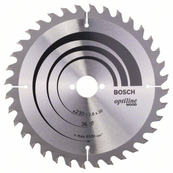 Bosch Accessories Optiline 2608640628 tvrdokovový pílový kotúč 230 x 30 x 2.8 mm Počet zubov (na palec): 36 1 ks; 2608640628