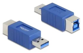 DeLock 67217 USB Type-A - Type-B modrá / Adaptér / 5 Gbit/s / krížený (67217)