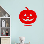 Veselá Stena Samolepka Halloweenska tekvica Farba: šedá, Veľkosť: 100 x 111 cm