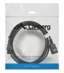 Lanberg CA-C13E-11CC-0030-BK čierna / Predlžovací napájací kábel / C14-C13 / 3 m (CA-C13E-11CC-0030-BK)