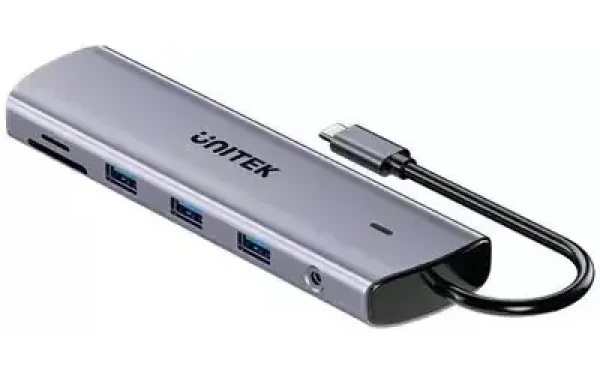 Unitek D1113BGY01 / USB hub / HDMI / RJ-45 / USB-C PD / SD/microSD / 4X USB-A 3.0 (D1113BGY01)