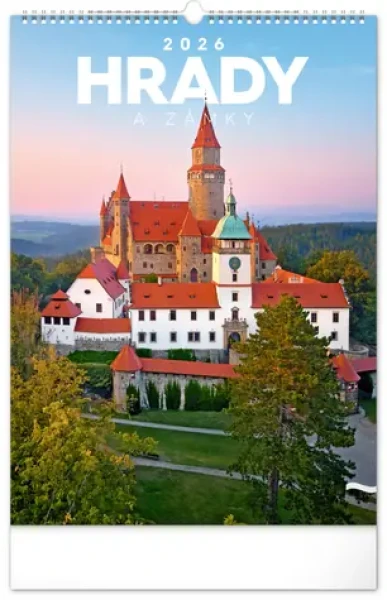 NOTIQUE Nástenný kalendár Hrady a zámky 2026 / 33 x 46 cm (PGN-35727-L)