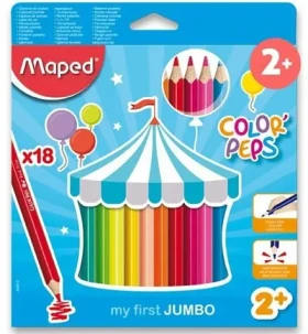 Maped Pastelky trojboké Jumbo Color#39;Peps 18ks (24070)