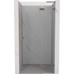 MEXEN/S - Lunar L sprchové dvere krídlové pravé 70, transparent, meď kartáčovaná 834L-070-000-65-00-P