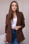 Sako s klopou elegantné čokoládové UNI