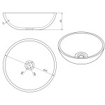 SAPHO - PRIORI keramické umývadlo na dosku Ø 41 cm, fialová se vzorom PI022