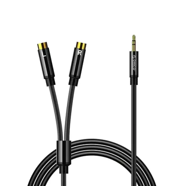 Orico AXRF Jack 3,5 mm - 2x RCA čierna / Audio kábel / 5 m