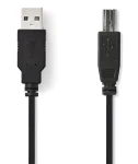 Nedis CCGB60100BK20 čierna / Kábel USB / USB-A - USB-B / 2 m (CCGB60100BK20)
