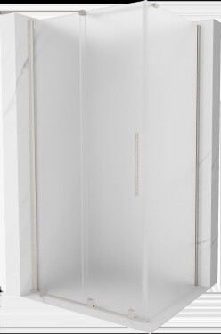MEXEN/S - Velár sprchovací kút, posuvné dvere 130 x 100, dekor, nikel kartáčovaný 871-130-100-31-97