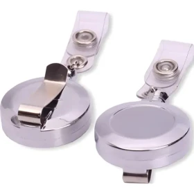 EuroSupplies Navijak pre visačky chrómovaný / Navijak / O32 mm / traky 12 mm / lanko 600 mm (LAMBAREELCR)