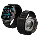 Spigen Fabric Band (hook) remienok pre Apple Watch 49mm/46mm/45mm/44mm čierna (AMP10144)