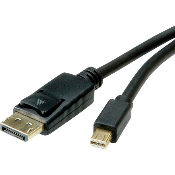 Roline DisplayPort prepojovací kábel Konektor DisplayPort, Mini DisplayPort konektory 1.00 m čierna 11.04.5814 tienený Kábel DisplayPort; 11.04.5814