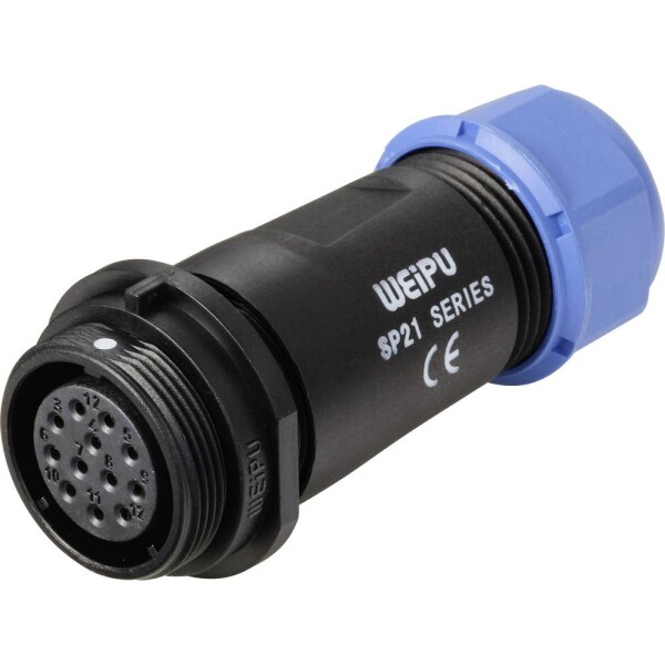 Weipu SP2111 / S 12 II guľatý faston, 1 ks; SP2111 / S 12 II