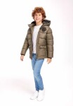 Chlapčenský nylonový kabát Puffa, Minoti, 11COAT 10, khaki - 104/110 | 4/5let