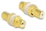 DeLock biela / Audio adaptér / Cinch (F/F) / pre vstavanie / pozlátené kontakty (64141)