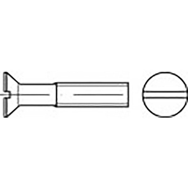 TOOLCRAFT TO-6862347 zápustné skrutky M6 35 mm drážka DIN 963 ocel pozinkované 500 ks; TO-6862347