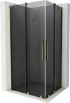 MEXEN/S - Velar Duo sprchovací kút, posuvné dvere 90 x 80, grafit, zlato 871-090-080-42-50
