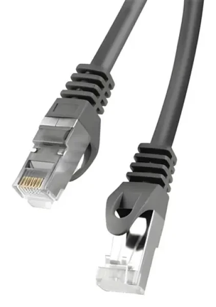 Lanberg CAT6 FTP 0,25 m čierna / Patch kábel / RJ45-RJ45 / Fluke Passed (PCF6-10CC-0025-BK)