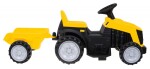 Mamido Detský elektrický traktor s prívesom žltý