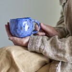 Bloomingville Kameninový hrnček Pippine Blue 260 ml