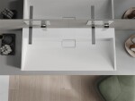 MEXEN - Ava umývadlo na dosku liaty mramor B/O 100 x 46, biela 23011000