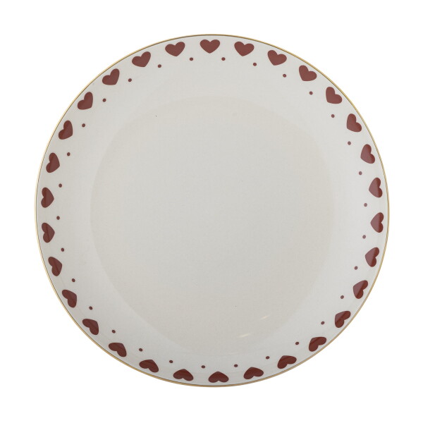 Bloomingville Kameninový tanier Jolly Red Ø 26,5 cm