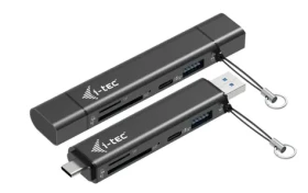 I-TEC USB-C/USB-A Dongle / Hub USB / čítačka SD/microSD kariet / USB 3.2 Gen 1 / 5 Gbps (CADONGLEUSBSD)