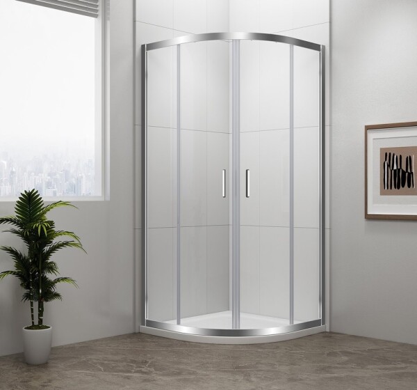 POLYSAN - EASY štvrťkruhová sprchová zástena 900x900, L/R, čire sklo EL2615