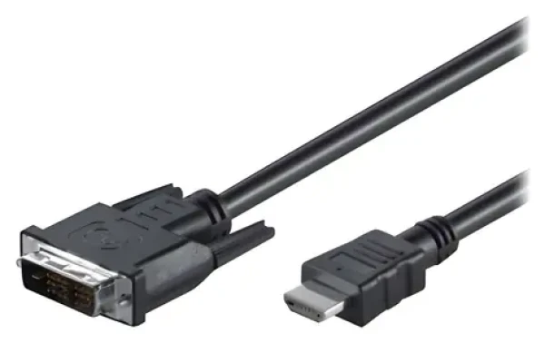 Goobay 50580 čierna / Kábel DVI-D/HDMI / 2 m / poniklované konektory (50580)