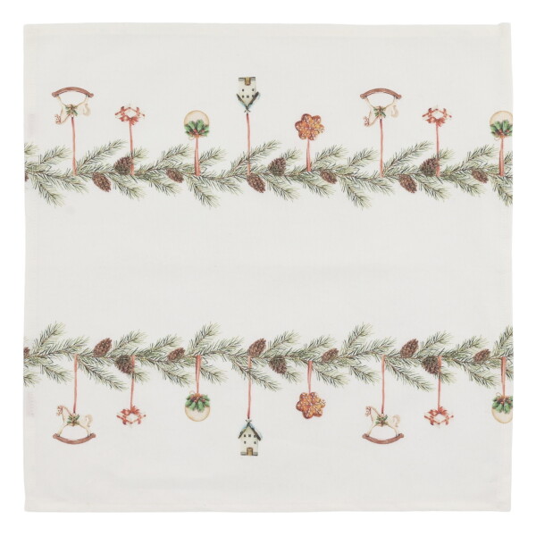 Chic Antique Látkový obrúsok Aix Garland Cream 40 × 40 cm