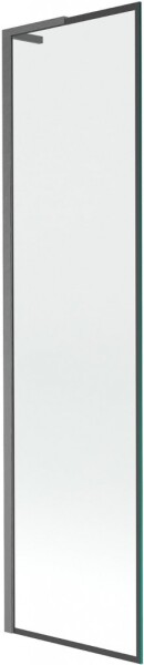 MEXEN/S - Next L vaňová zástena FIX 50 x 150, čierna vzor, grafit kartáčovaná 895-050-000-03-70-66