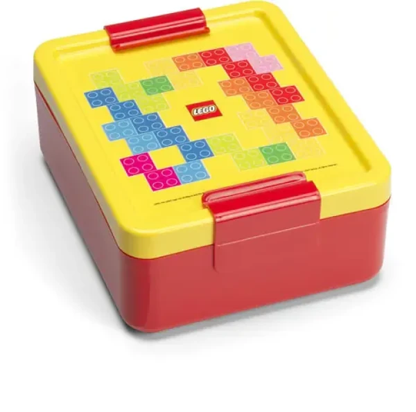 Smartlife Lego Brick box na desiatu - červená/žltá (6040520801)