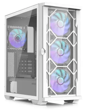 Zalman Z10 DUO biela / Skriňa PC / Mid Tower / ATX / 2x USB 3.0 + 1x USB-C / 4X ARGB 120mm / priehľadná bočnica (Z10 DUO White)