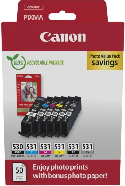 Canon Canon Ink 6117C004 / PGI-530/CLI-531 Multipack BK,C,M,Y,GY