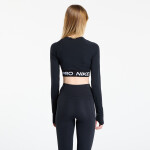 Tričko Nike Pro Women's Dri-FIT Cropped Long-Sleeve Top Black/ White L