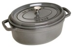 STAUB Oval Cocotte 40509-317-0 kastról s pokrievkou 29 cm šedá / 4.2 l (40509-317-0)