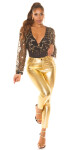 Sexy Musthave Highwaist Pants with golden details black