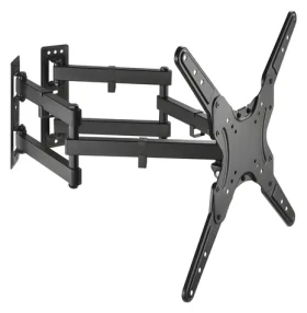 Equip čierna / Nástenný držiak pre TV / 23-55" / do 45 kg / výsuvné rameno, 6 kĺbov / VESA 400x400 (650328)