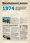 Narodeninové noviny 1974 s vlastným textom a fotografiou, S textom