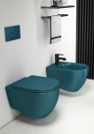 ISVEA - INFINITY závesná WC misa, Rimless, 36,5x53cm, matná zelena Petrol 10NF02004-2P