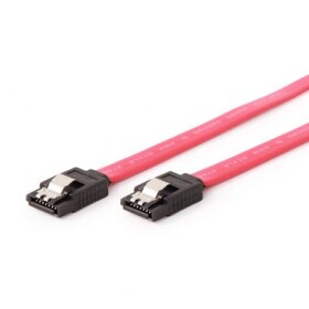 Gembird SATA III dátový kábel 1m / kovové spony / červená (CC-SATAM-DATA-XL)