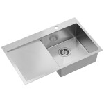 Quadron - Oceľový drez RUSSEL 111 BRUSH NICKEL Ľavá komora HB7912BS